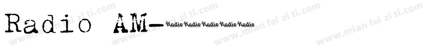 Radio AM字体转换